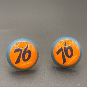 Vintage Union 76 Gasoline Screw Back Earrings